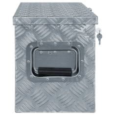 Vidaxl Hliníkový box 61,5 x 26,5 x 30 cm stříbrný