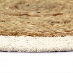 Greatstore Prostírání 6 ks přírodní 38 cm kulaté juta a bavlna