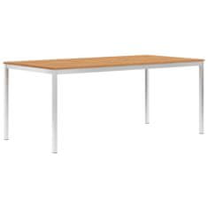 Greatstore Zahradní jídelní stůl 180x90x75 cm masivní teak a nerezová ocel