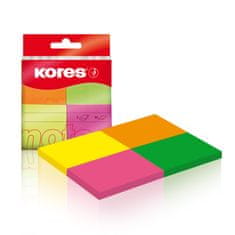 Kores Samolepicí bločky Kores Multicolor - 40 mm x 50 mm / 4 ks