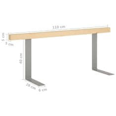 Greatstore Opěradlo pro paletovou pohovku 110 cm masivní borovice