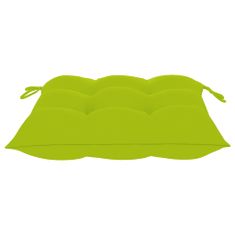 Petromila Jídelní židle 8 ks jasně zelené podušky masivní teak