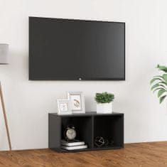 Greatstore TV stolek šedý 72 x 35 x 36,5 cm dřevotříska