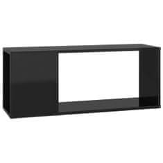 Greatstore TV stolek černý s vysokým leskem 80 x 24 x 32 cm dřevotříska