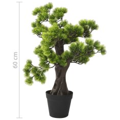 Greatstore Umělá bonsaj borovice s květináčem 70 cm zelená