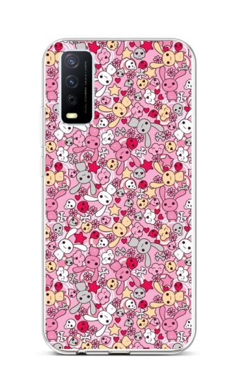 TopQ Kryt Vivo Y11s silikon Pink Bunnies 66570