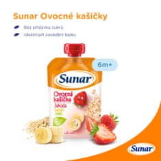 Sunar kašička ovocná kapsička banán, jahoda, ovesné vločky 12 x 120 g