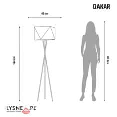 LYSNE.PL Stojací lampa do dětského pokoje DAKAR černý rám, červená