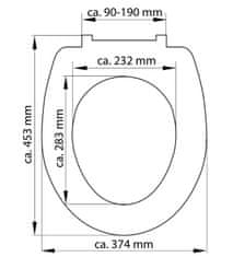 Schütte WC sedátko SUNSET SKY | Duroplast, Soft Close s automatickým klesáním a rychloupínáním