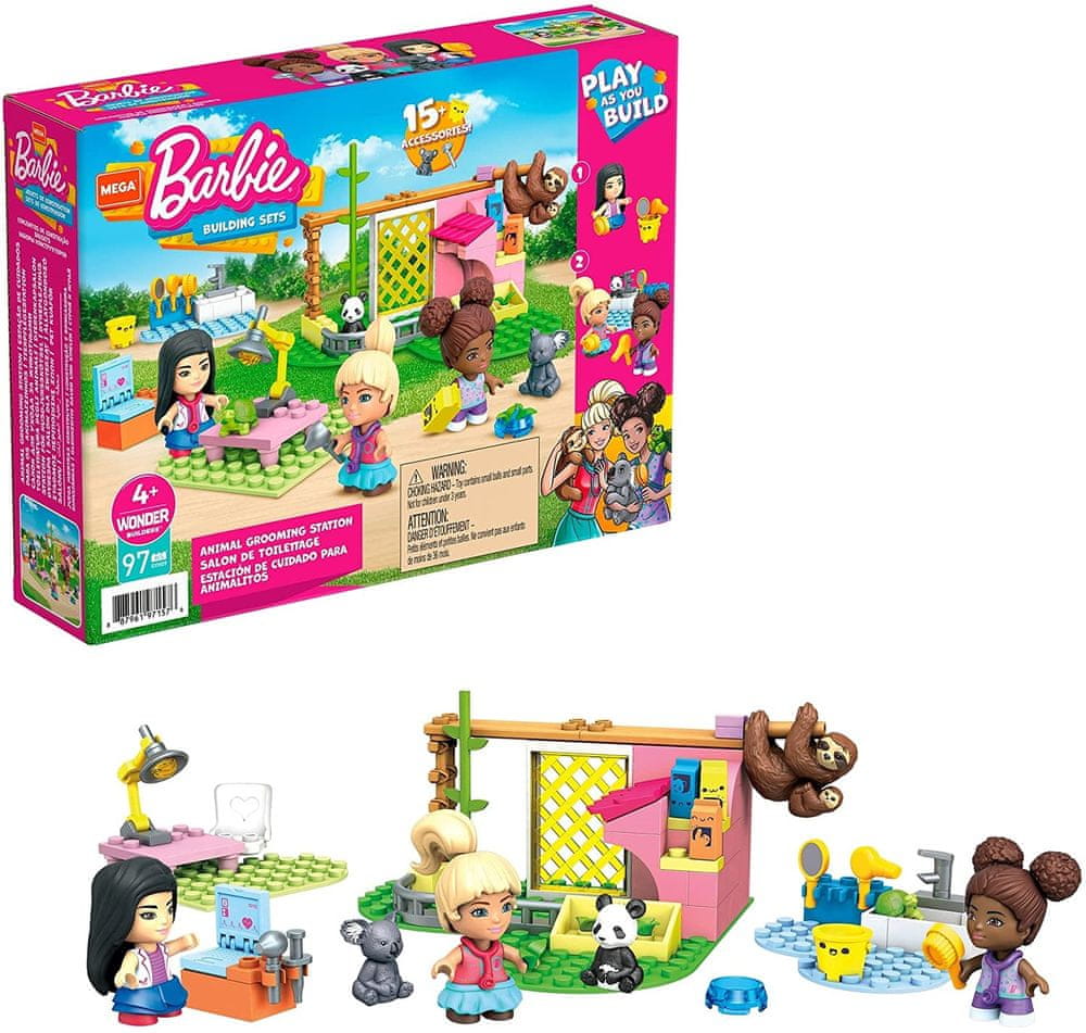 MEGA BLOKS Mega Construx Barbie péče o zvířátka GYH09