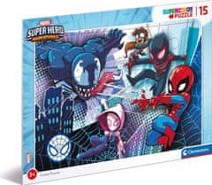 Clementoni  Puzzle Marvel Super Hero Adventures: Spiderman paralelní světy 15 dílků