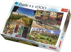 Trefl TREFL Puzzle Krásy Toskánska 4x1000 dílků