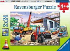 Ravensburger  Puzzle Auta a stavební stroje 2x24 dílků