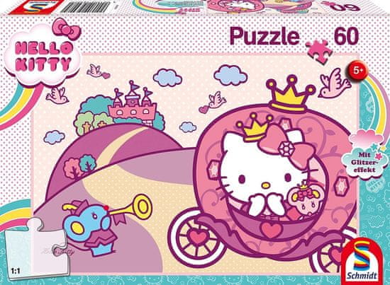 Schmidt  Třpytivé puzzle Hello Kitty: Princezna 60 dílků