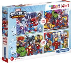 Clementoni  Puzzle Marvel Super Hero Adventures 4v1 (20,20,60,60 dílků)