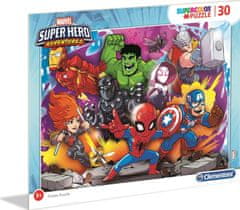 Clementoni  Puzzle Marvel Super Hero Adventures: Spiderman a spol. 30 dílků