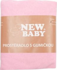 NEW BABY Jersey prostěradlo do postýlky New Baby 120x60 růžové