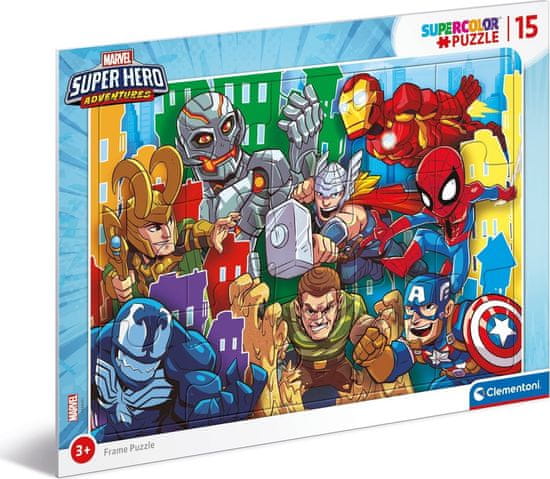 Clementoni  Puzzle Marvel Super Hero Adventures: Ultron 15 dílků