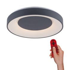 PAUL NEUHAUS LEUCHTEN DIREKT is JUST LIGHT LED stropní svítidlo, antracit, stmívatelné, App, dálkový ovladač MEDION RGB plus 2700-5000K