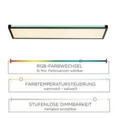 PAUL NEUHAUS LEUCHTEN DIREKT is JUST LIGHT LED stropní svítidlo, černá, stmívatelné, dálkový ovladač, paměť 2700-5000K