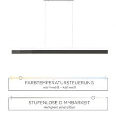 PAUL NEUHAUS PAUL NEUHAUS PURE-LUME, LED závěsné svítidlo, antracit, senzorový vypínač 2700-5000K