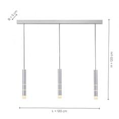 PAUL NEUHAUS PAUL NEUHAUS LED závěsné svítidlo, PURE-VEGA, 3-ramenné, barva hliník, teplá bílá 3000K