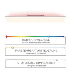 PAUL NEUHAUS LEUCHTEN DIREKT is JUST LIGHT LED stropní svítidlo, bílé, CCT, RGB, dálkový ovladač, stmívatelné 2700-5000K