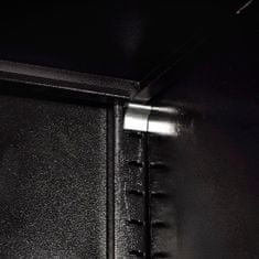 Greatstore Dílenská skříň se 2 dvířky ocelová 90x40x180 cm černočervená
