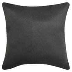 Greatstore Povlak na polštář 4ks 50x50cm polyester umělý semiš antracitová