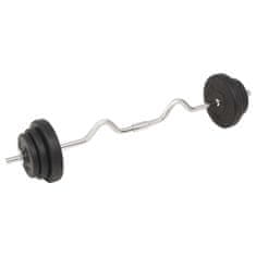 Vidaxl Sada činek barbell a dumbbell 30 kg