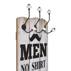 Greatstore Nástěnný věšák na kabáty MEN LADIES s 6 háčky 120 x 40 cm