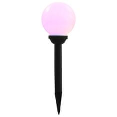 Greatstore Zahradní solární lampy 4 ks LED kulovité 15 cm RGB