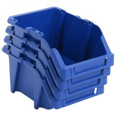 Greatstore Stohovatelné skladovací zásobníky 75 ks 153x244x123 mm modré