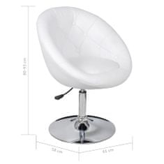 Vidaxl Barová stolička bílá umělá kůže