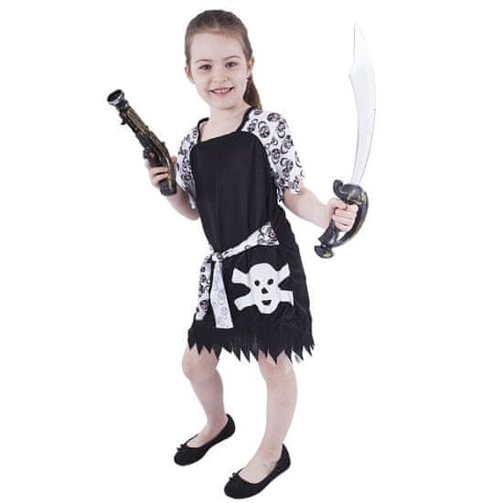 Rappa Dětský kostým Pirátka s lebkou Halloween (M)