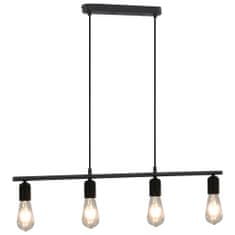 Greatstore Stropní světlo se žhavícími žárovkami 2 W černé 80 cm E27