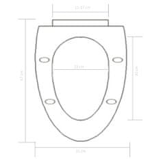 Vidaxl Toaletní sedátko pomalé sklápění rychloupínací bílé