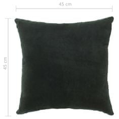 Greatstore Polštáře bavlněný samet 2 ks 45 x 45 cm zelené