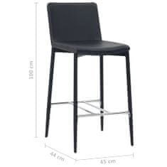 Vidaxl Barové stoličky 2 ks černé umělá kůže