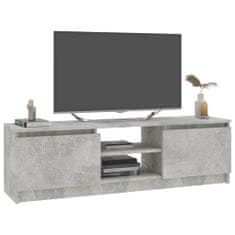 Greatstore TV stolek betonově šedý 120 x 30 x 35,5 cm dřevotříska