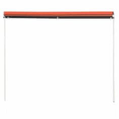 Greatstore Zatahovací markýza 150 x 150 cm oranžovo-hnědá