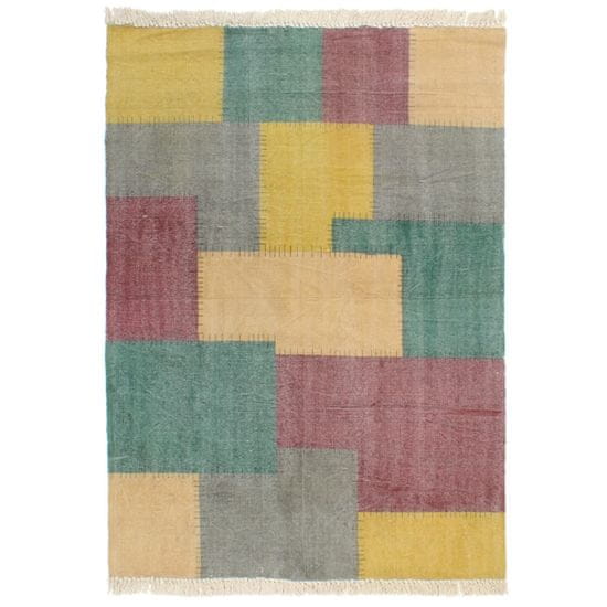 Vidaxl Ručně tkaný koberec Kilim bavlna 120 x 180 cm potisk barevný