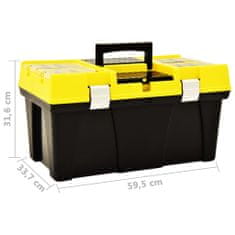 Greatstore Box na nářadí plast 595 x 337 x 316 mm žlutý