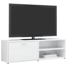 Greatstore TV stolek bílý s vysokým leskem 120 x 34 x 37 cm dřevotříska