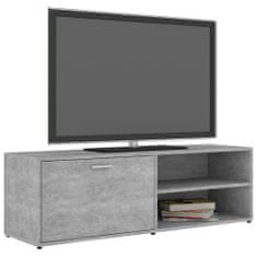 Greatstore TV stolek betonově šedý 120 x 34 x 37 cm dřevotříska