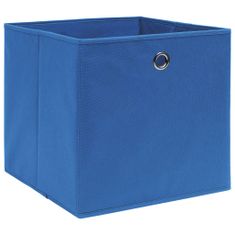 shumee Úložné boxy 4 ks modré 32 x 32 x 32 cm textil