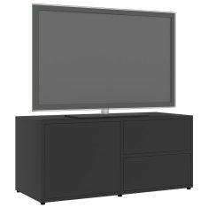 Greatstore TV stolek šedý 80 x 34 x 36 cm dřevotříska