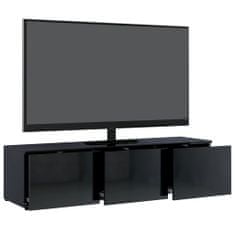 Greatstore TV stolek černý s vysokým leskem 120 x 34 x 30 cm dřevotříska