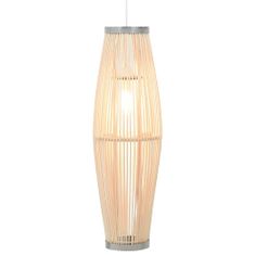 Greatstore Závěsné svítidlo bílé vrba 40 W 27 x 68 cm ovál E27