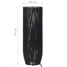 Greatstore Stojací lampa vrba černá 84 cm E27